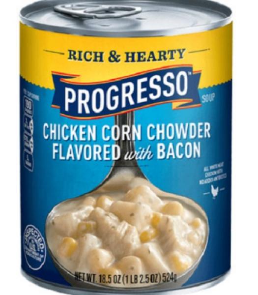 PROGRESSO Rich & Hearty 'Chicken Corn Chowder with Bacon' Hühnersuppe 524 gr